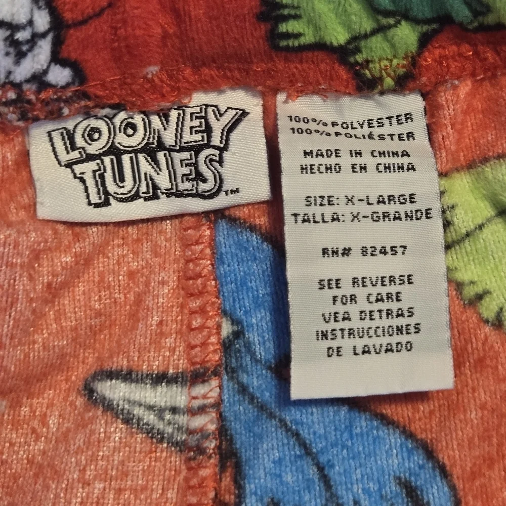 Looney Tunes Womens Red Holiday Christmas Soft Fleece Pajama Pants XL